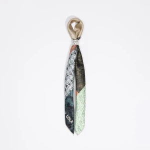 Chusta charms geometryczny patchwork skóra węża akwamaryna BIMBA Y LOLA AQUAMARINE