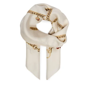 Chusta jedwabna Coach 29CEH35 Kremowy