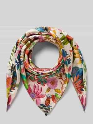 Chusta jedwabna z czystego jedwabiu z kwiatowym nadrukiem na całej powierzchni Codello