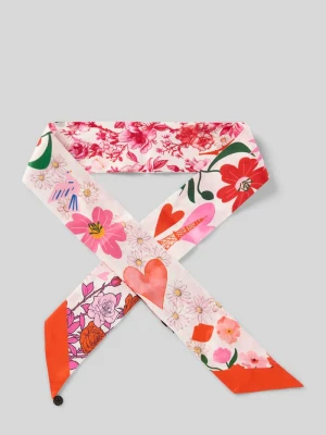 Chusta jedwabna z czystego jedwabiu z kwiatowym nadrukiem na całej powierzchni Codello