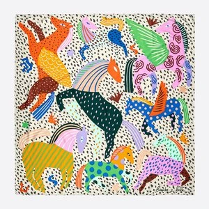 Chusta konie mini nadruki i plamki kość słoniowa BIMBA Y LOLA