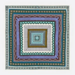 Chusta koronka ramki koncentryczne wzory zielona BIMBA Y LOLA