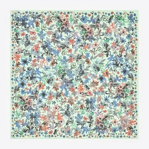 Chusta kwiaty akwarela akwamaryna BIMBA Y LOLA