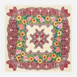 Chusta paisley i kwiaty BIMBA Y LOLA