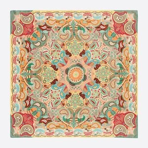 Chusta paisley kalejdoskop żółta BIMBA Y LOLA