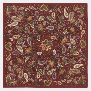 Chusta paisley wino BIMBA Y LOLA