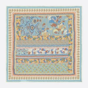 Chusta paski kwiaty Ikat niebieska BIMBA Y LOLA