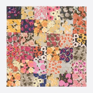 Chusta patchwork kwiaty szałwia BIMBA Y LOLA SAGE