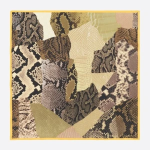 Chusta patchwork skóra wąż khaki BIMBA Y LOLA
