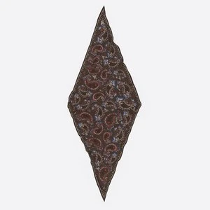 Chusta romby paisley brązowa BIMBA Y LOLA