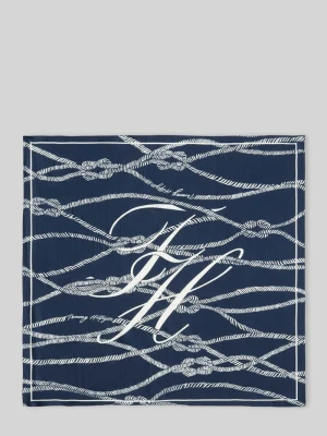Chusta z czystego jedwabiu z nadruk z logo Tommy Hilfiger