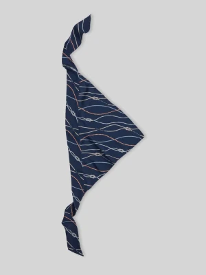 Chusta z czystego jedwabiu z napisem logo Tommy Hilfiger