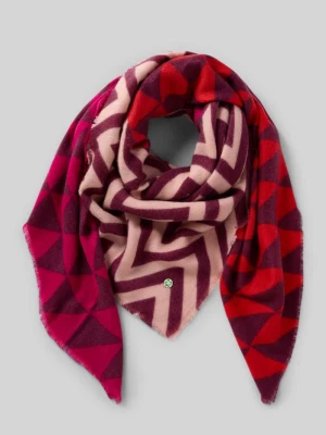 Chusta z efektem dzianiny z geometrycznym haftem na całej powierzchni Codello