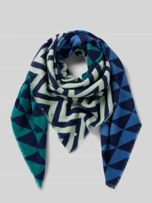 Chusta z efektem dzianiny z geometrycznym haftem na całej powierzchni Codello