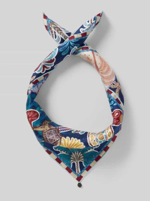 Chusta z jedwabiu z detal z logo model 'PALM' Codello