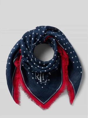 Chusta z mieszanka lnu i bawełny model 'DOT' Lauren Ralph Lauren