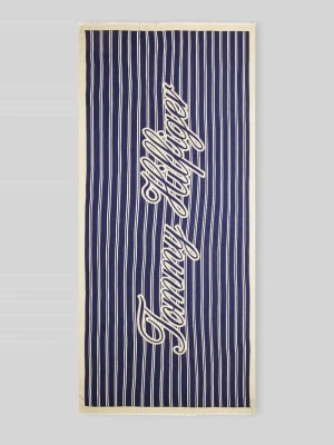 Chusta z mieszanki modalu i bawełny z napisem z logo Tommy Hilfiger