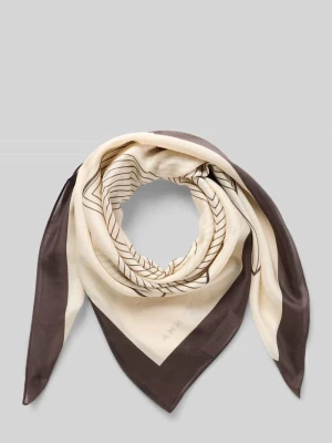 Chusta z mieszanki modalu i jedwabiu we wzór na całej powierzchni comma