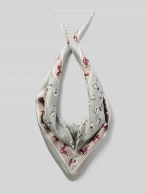 Chusta z mieszanki wiskozy i jedwabiu model 'BANDANA CM 60X60' HUGO