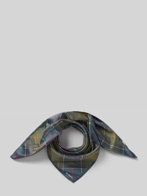 Chusta z nadrukiem z logo model 'KINSALE' Barbour Oliwkowy