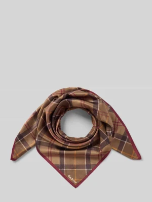 Chusta z nadrukiem z logo model 'KINSALE' Barbour Średniobrązowy