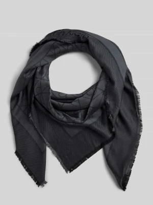 Chusta z nadrukiem z logo na całej powierzchni model ‘Tonal’ CK Calvin Klein