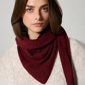 Chustka z domieszką wełny w składzie bordowa House