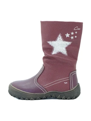 Ciao Skórzane kozaki w kolorze ciemnoczerwonym rozmiar: 35