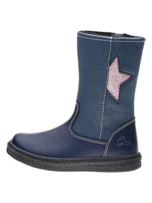 Ciao Skórzane kozaki zimowe w kolorze granatowym rozmiar: 25