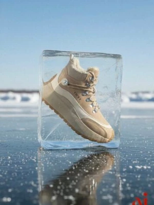 Ciemnobeżoiwe Sneakersy Śniegowce Vices na Platformie w Sportowym Stylu Nelsella