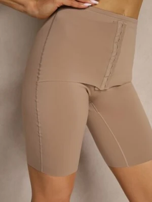 Ciemnobeżowa Bielizna modelująca Majtki Typu Szorty High Waist Liradelle aosi rose