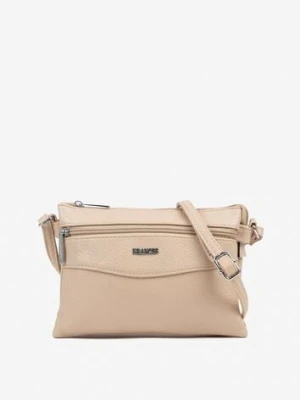 Ciemnobeżowa Torebka Typu Listonoszka o Prostokątnym Fasonie Izinia francis