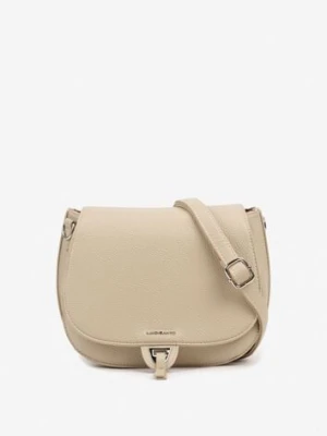 Ciemnobeżowa Torebka Typu Listonoszka Ozdobiona Klapą Nidelli luigisanto