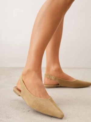 Ciemnobeżowe Balerinki Typu Slingback Diarin seastar