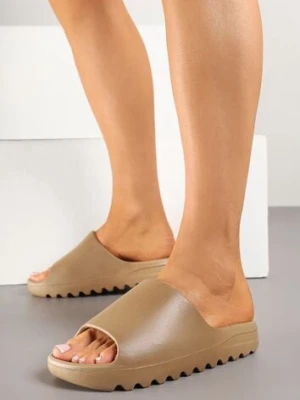 Ciemnobeżowe Basicowe Klapki Elliessa gowin