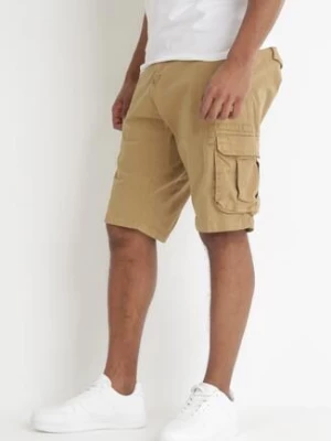 Ciemnobeżowe Bawełniane Szorty Cargo Valesha