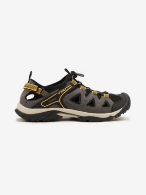 Ciemnobeżowe Buty Sportowe Sneakersy z Geometrycznym Wzorem Ainira vico