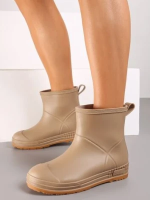 Zdjęcie produktu Ciemnobeżowe Gumowe Kalosze za Kostkę Lunidia