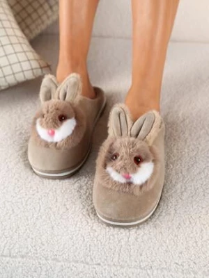 Ciemnobeżowe Kapcie Orike