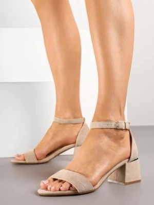 Ciemnobeżowe Klasyczne Sandały Vices na Obcasie Tialovinne