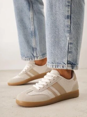 Ciemnobeżowe Sneakersy Kultowe Tenisówki z Plecioną Strukturą Loraebelle seastar