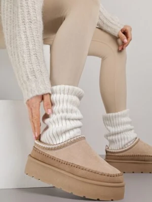 Ciemnobeżowe Śniegowce z Futrzanym Ociepleniem na Platformie Reiandea ballada