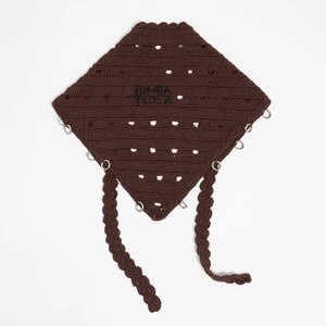 Bandana dzianina szydełkowa ciemnobrązowa BIMBA Y LOLA