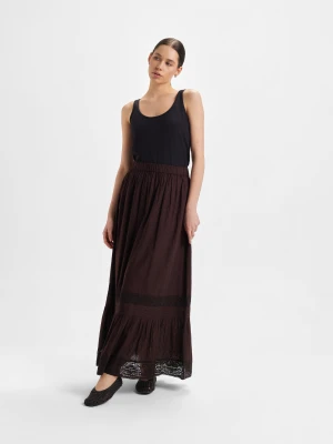 Ciemnobrązowa spódnica maxi Top Secret
