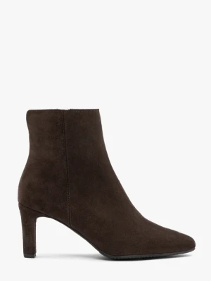 Ciemnobrązowe botki na szpilce Ryłko