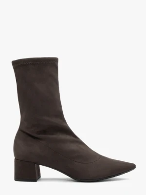 Ciemnobrązowe botki skarpetkowe Ryłko