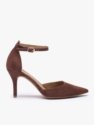 Ciemnobrązowe czółenka na szpilce Ryłko