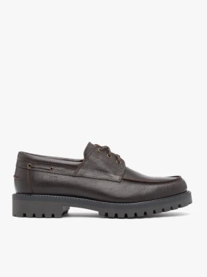 Ciemnobrązowe półbuty boat shoes Bravo Moda Brązowy