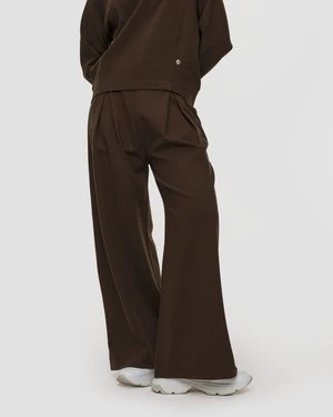 Ciemnobrązowe Spodnie Damskie Deha