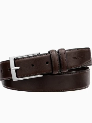 Ciemnobrązowy elegancki pasek męski skórzany rozmiar l Puccini